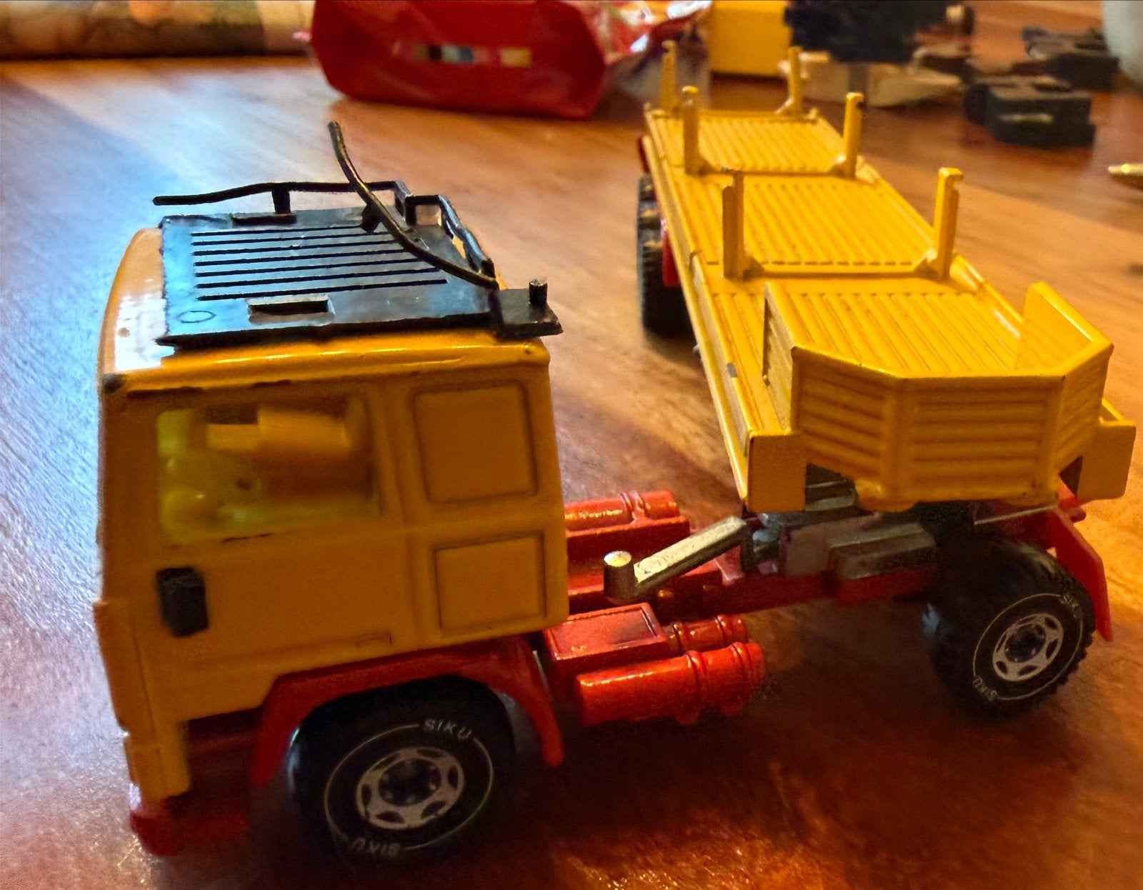 Siku vrachtwagen met aanhanger - Geel/Rood, Ophalen of Verzenden, Gebruikt
