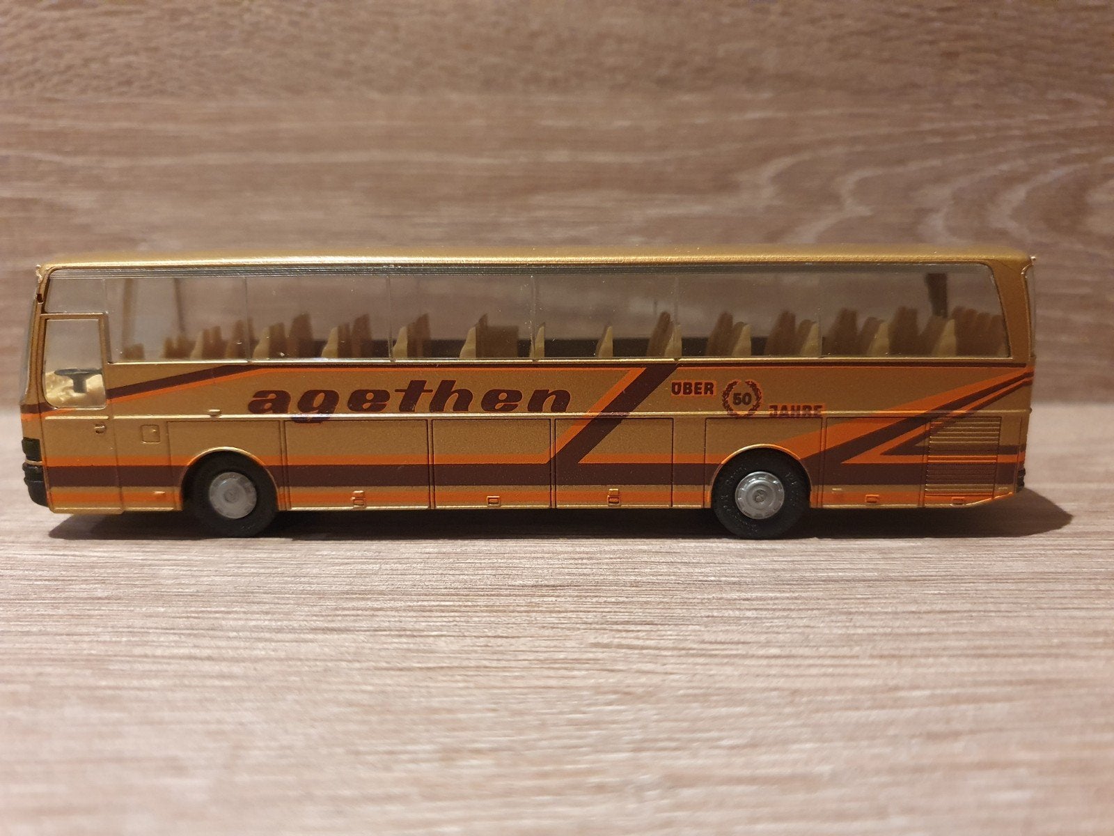 Herpa Setra S215HD Agethen Reisen 50 jaren bus 1:87, Ophalen of Verzenden, Gebruikt, Bus of Vrachtwagen, Herpa