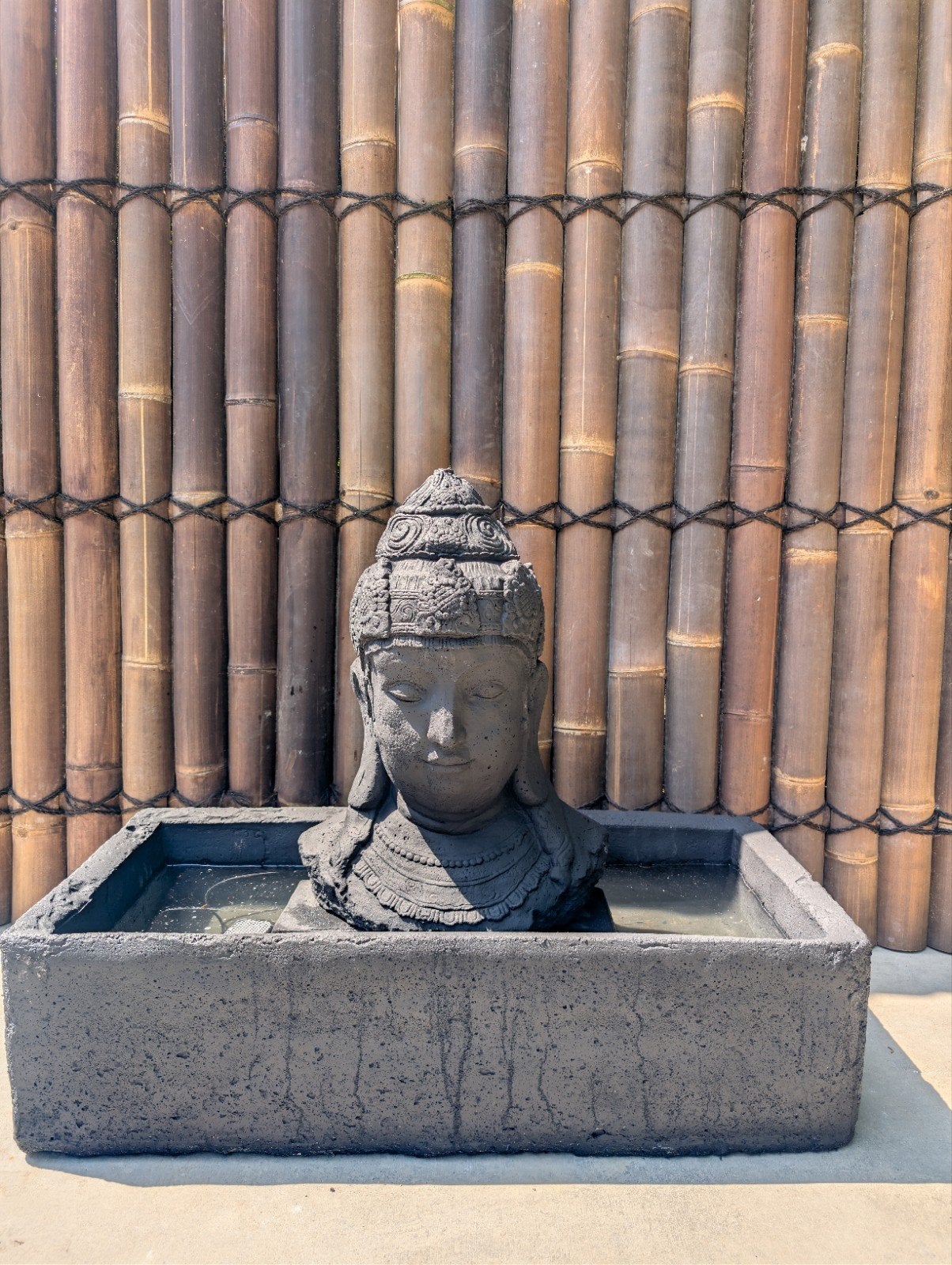 Mooie Geisha oosterse Buddha fontein water ornament beton, Ophalen of Verzenden