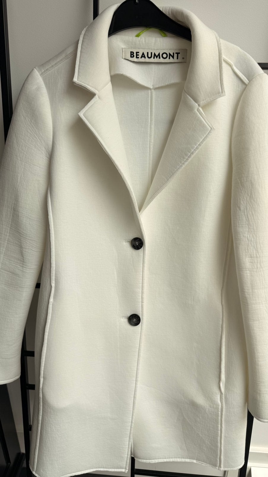 Baumont  jas, Kleding | Dames, Jassen | Winter, Ophalen of Verzenden, Zo goed als nieuw, Maat 36 (S), Wit