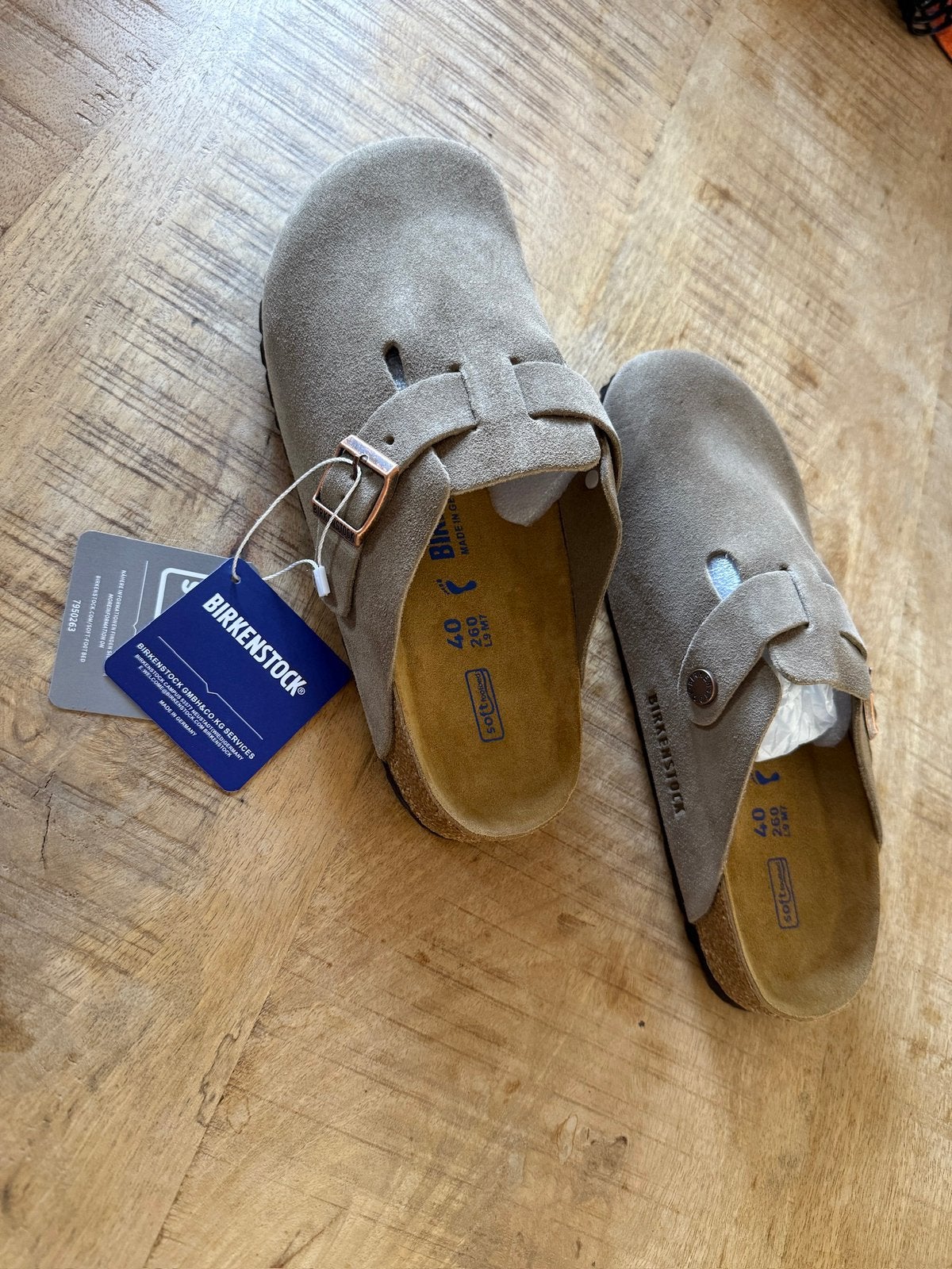 Birkenstock Boston Taupe maat 40, Kleding | Dames, Schoenen, Bruin, Nieuw, Sandalen of Muiltjes, Ophalen of Verzenden