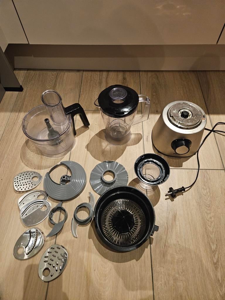 Blender / Foodprocessor - Philips, Gebruikt, 1 tot 2 liter, 3 snelheden of meer, Ophalen of Verzenden