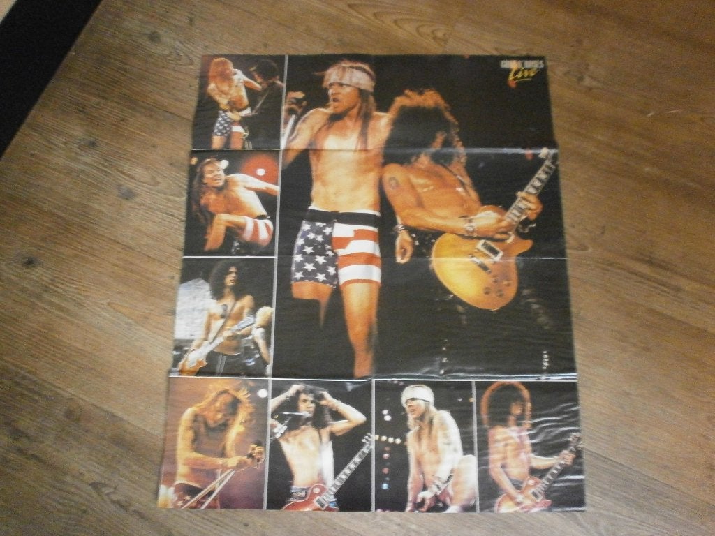mooie xl poster Guns 'n Roses Live., Verzenden, Gebruikt, A1 t/m A3, Muziek