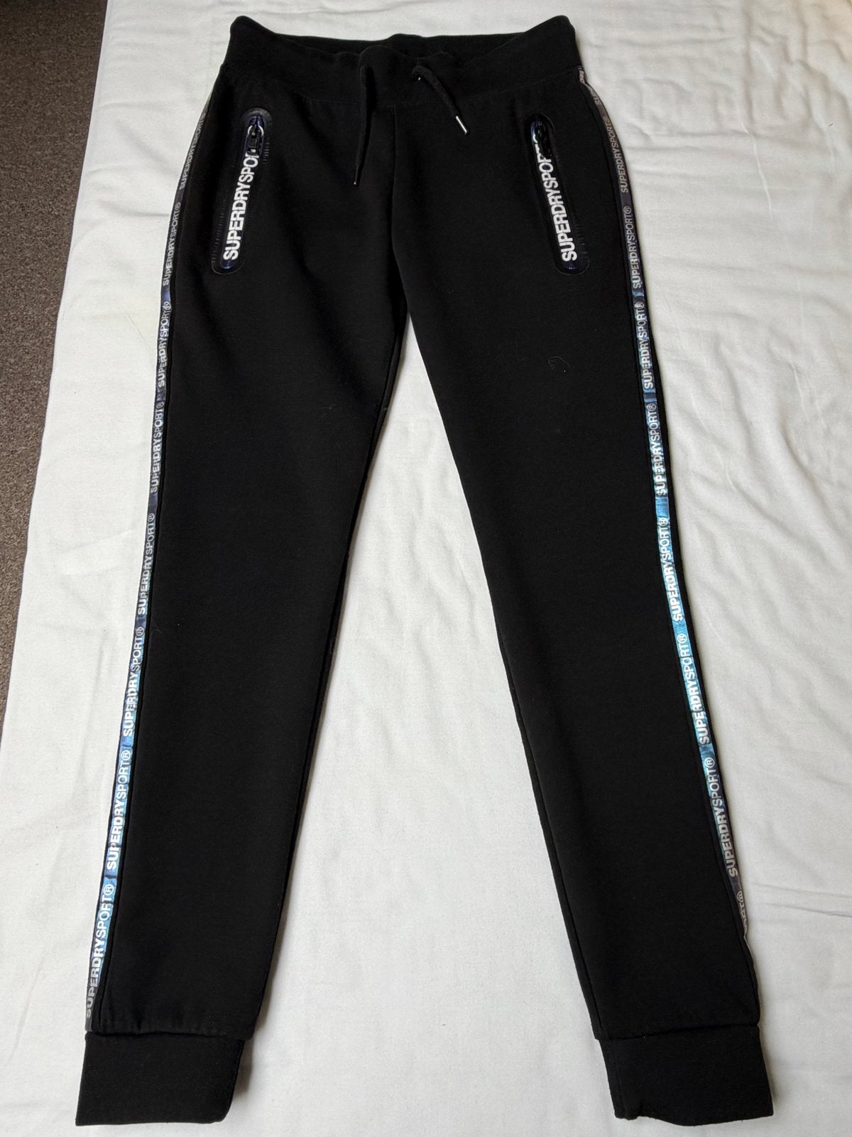 Superdry Sport Joggingbroek Zwart Maat 36, Zwart, Ophalen of Verzenden, Maat 36 (S), Fitness of Aerobics