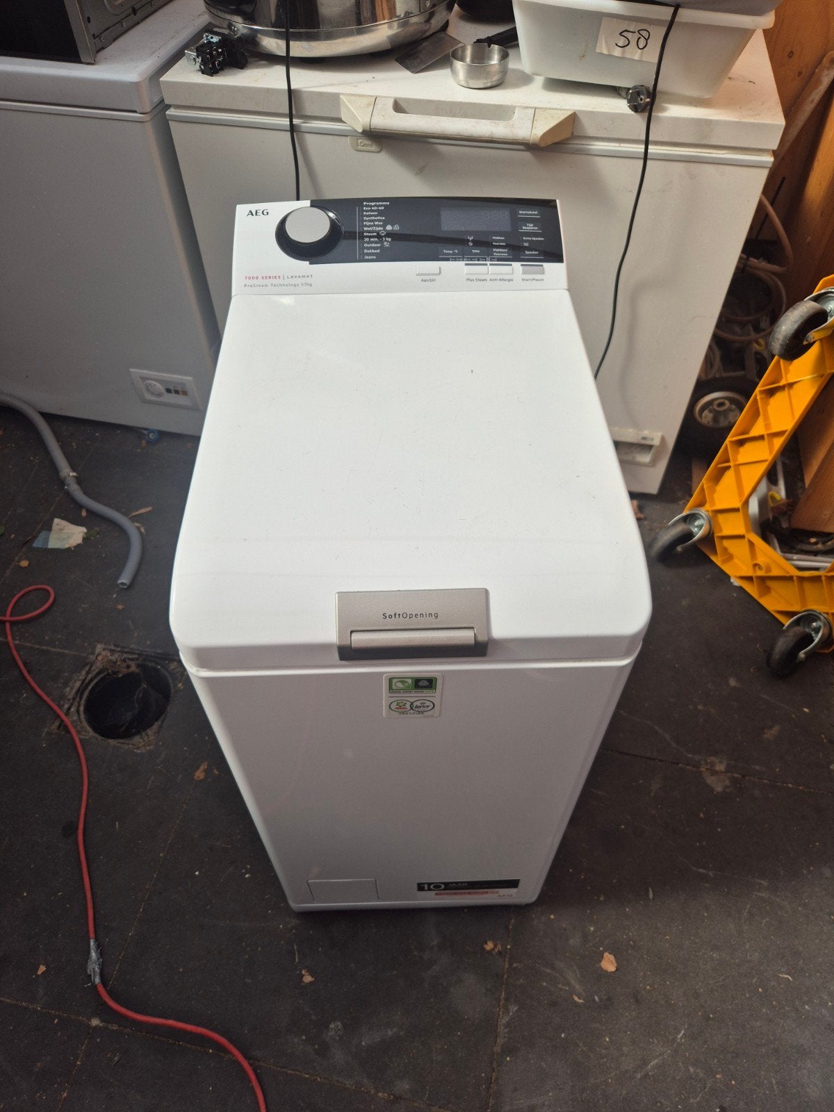 AEG L7TB73E Bovenlader Wasmachine - Zeer Jong & Netjes, Witgoed en Apparatuur, Ophalen of Verzenden