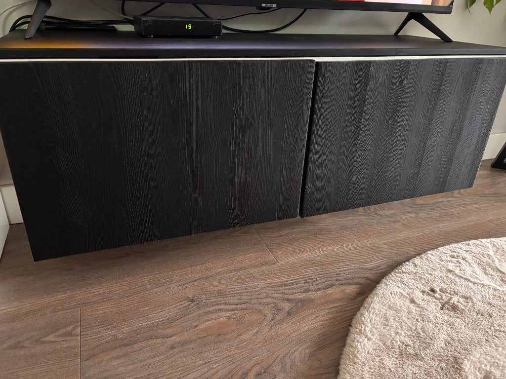 Tv kast IKEA besta, Huis en Inrichting, Ophalen, Kunststof, 100 tot 150 cm, Zo goed als nieuw