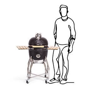Yakiniku BBQ Kamado EGG Medium met onderstel en zijtafels, Tuin en Terras, Met accessoires, Info@hout-art.nl, Nieuw, Ophalen of Verzenden