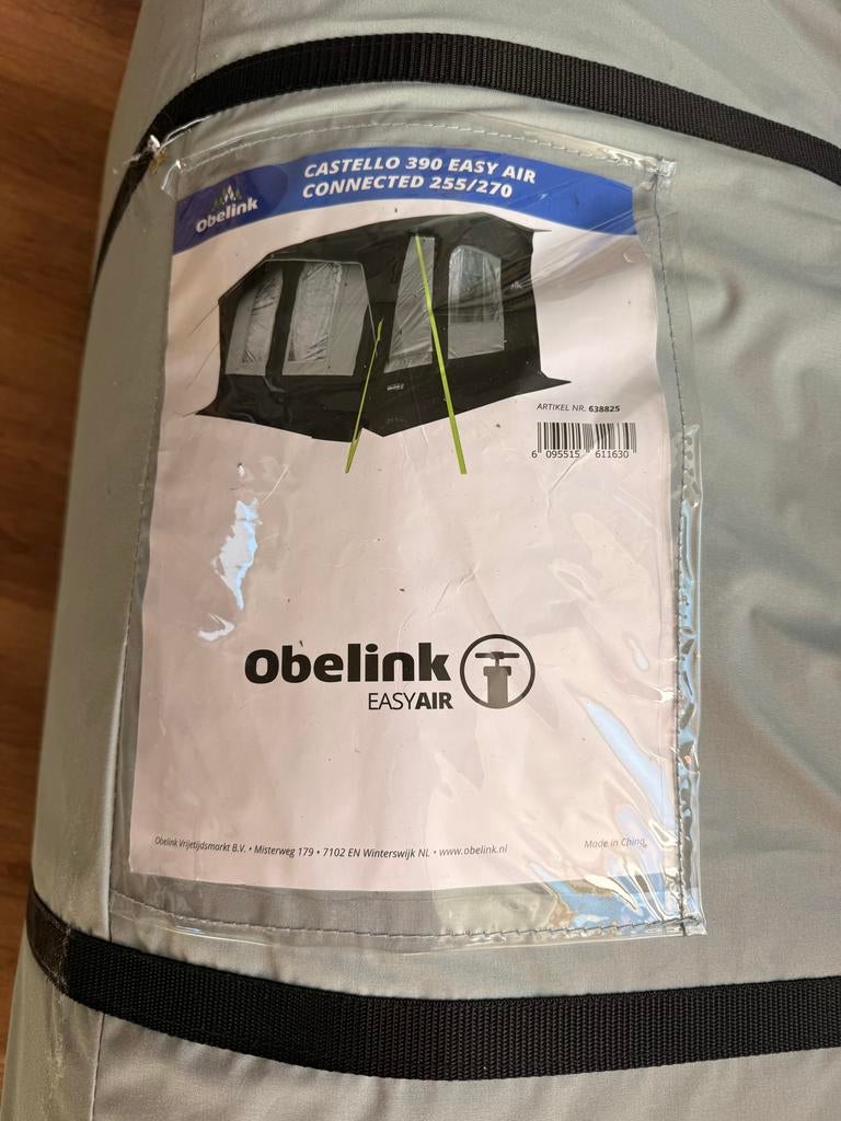 Obelink Castello 390 Easy Air opblaasbare voortent + grondzi, Verzenden, Zo goed als nieuw, Polyester, Overige merken