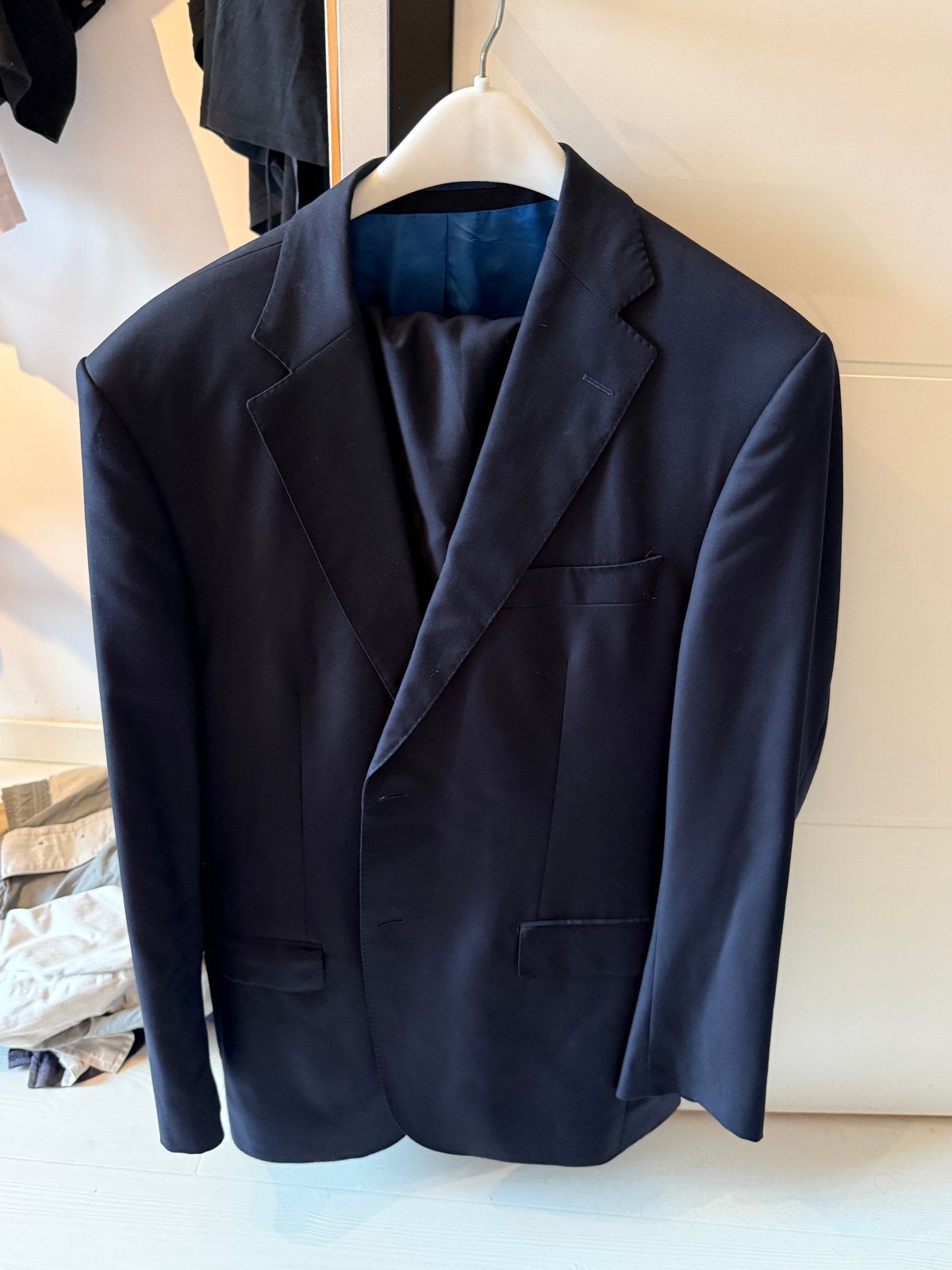 Suit Supply pak maat 54 met Tommy Hilfiger schoenen maat 45-, Ophalen of Verzenden, Gedragen, Maat 52/54 (L), Blauw