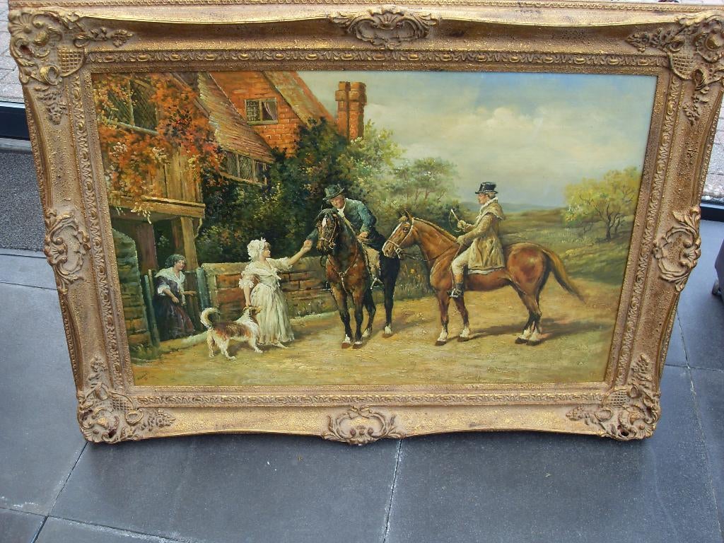 schilderij in lijst, Ophalen