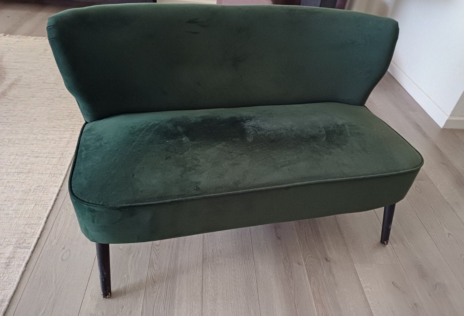 Opknappertje!! klein vintage bankje, Ophalen, Gebruikt, Tweepersoons, 75 tot 100 cm
