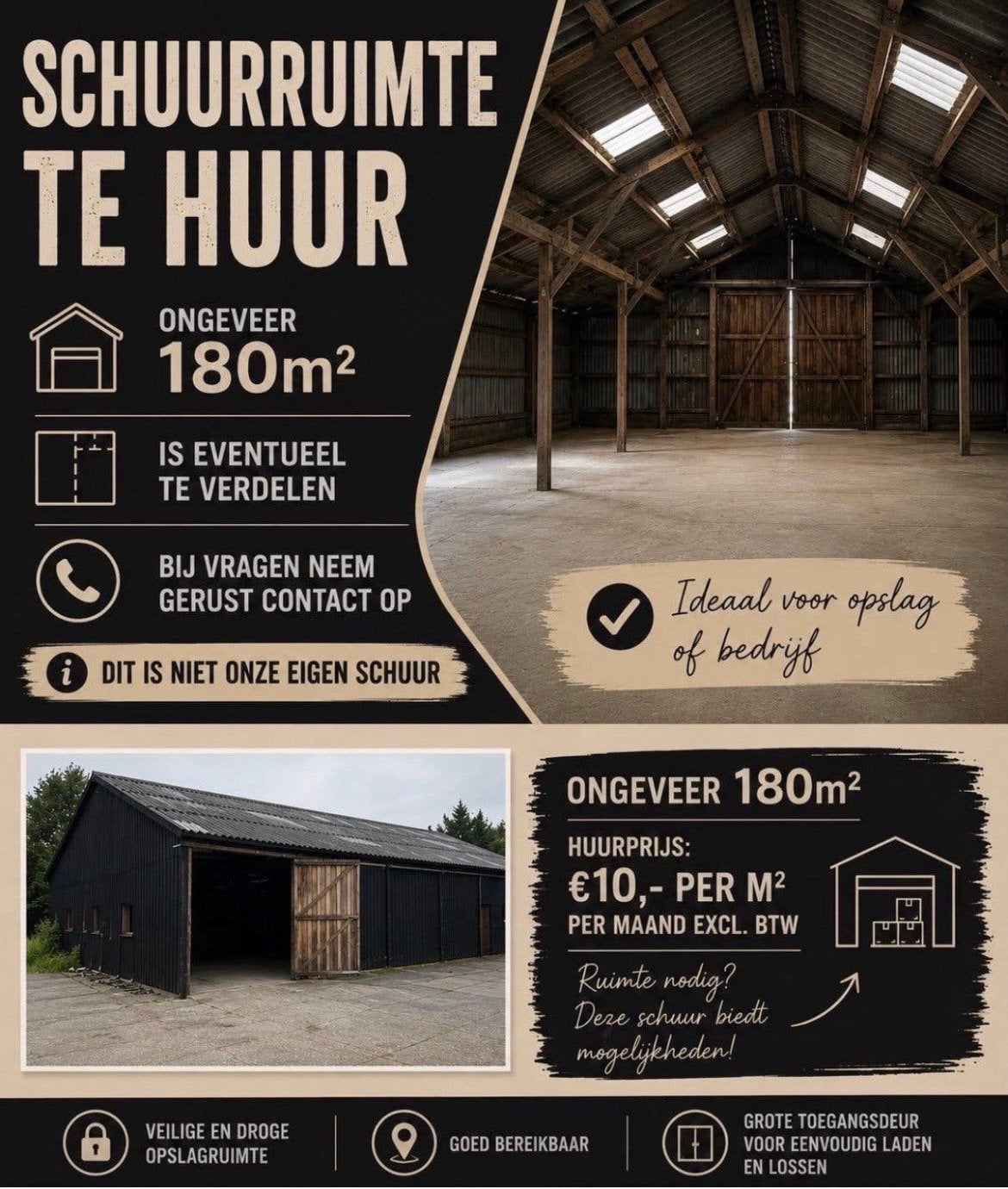 Schuur ruimte te huur, Ophalen of Verzenden