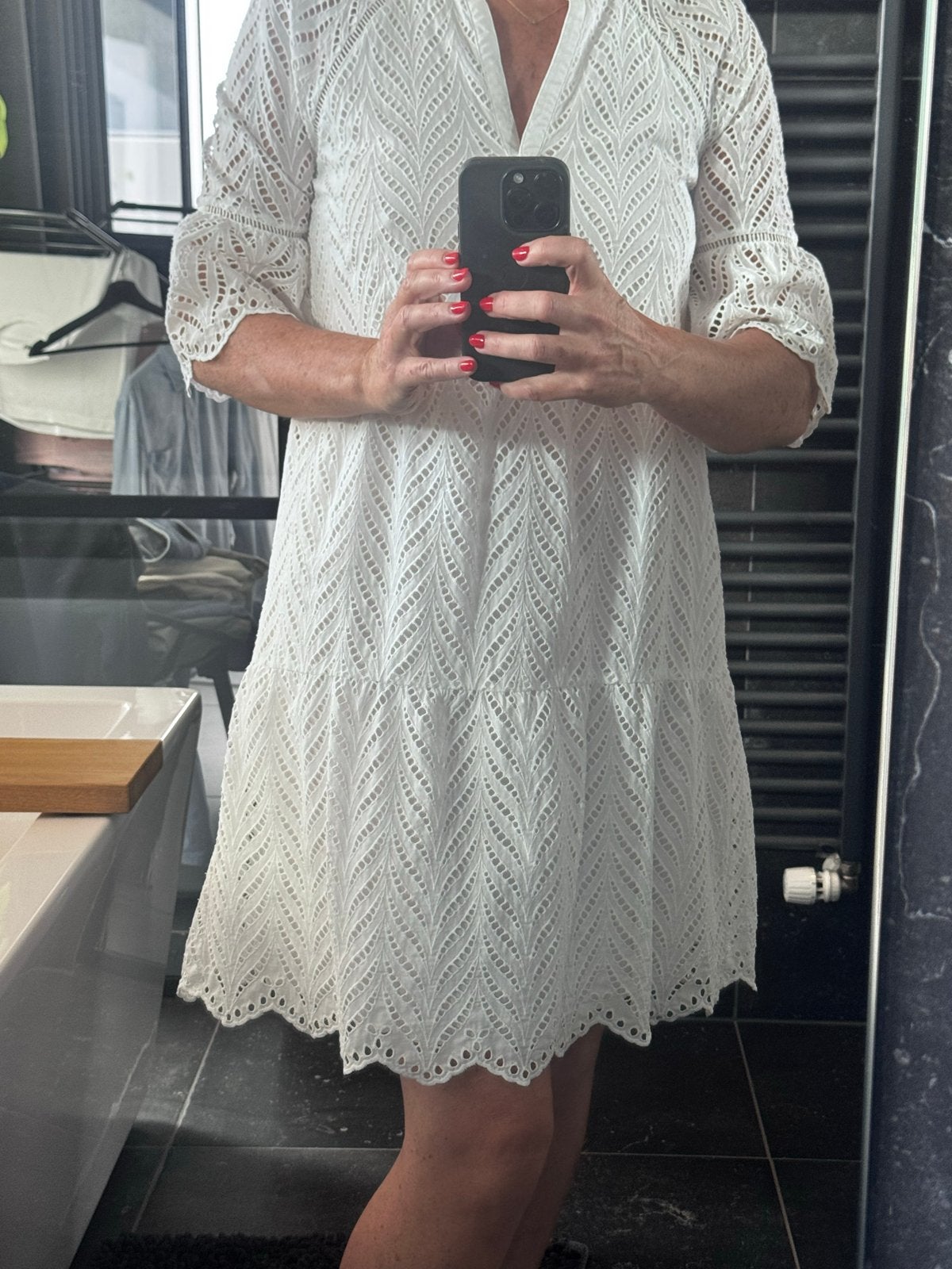 S.Oliver witte kanten jurk maat 36/38, Kleding | Dames, Jurken, Wit, Ophalen of Verzenden, Zo goed als nieuw, Maat 36 (S)