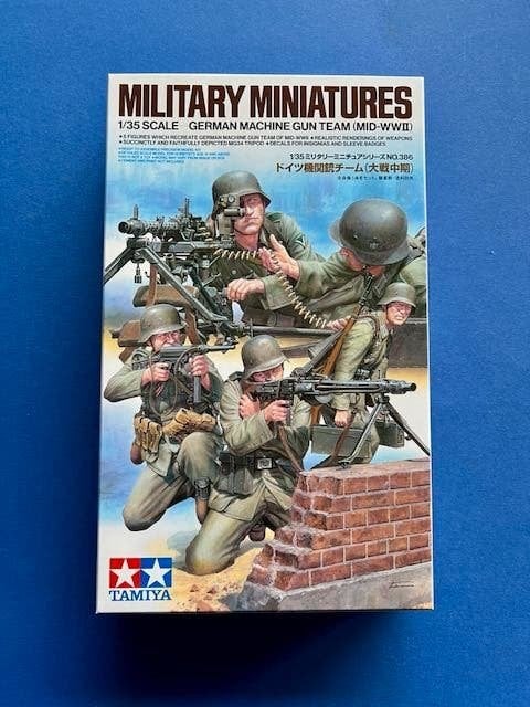 Tamiya	35386	German Machine Gun Team (Mid-WWII)	1/35, Verzenden, Nieuw, 1:35 tot 1:50