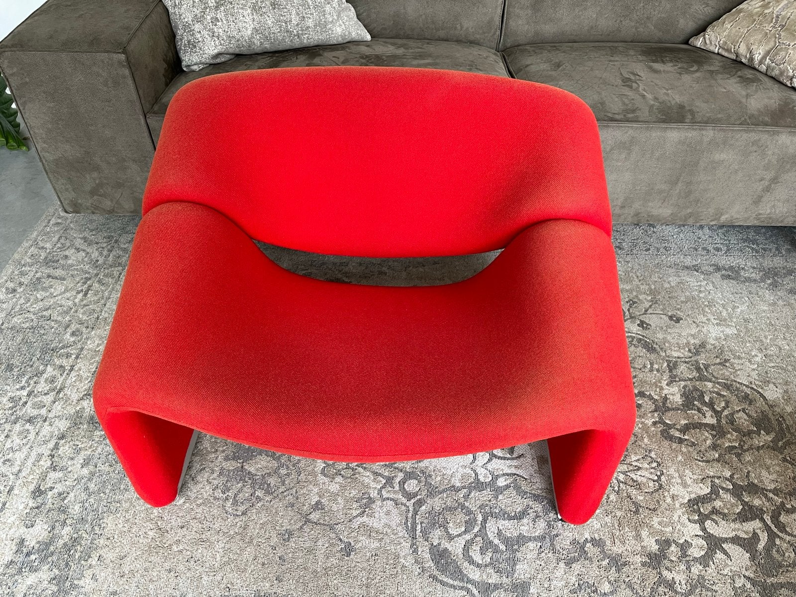Artifort F598 Groovy Fauteuil - Pierre Paulin - Rood, Ophalen, Gebruikt, Stof