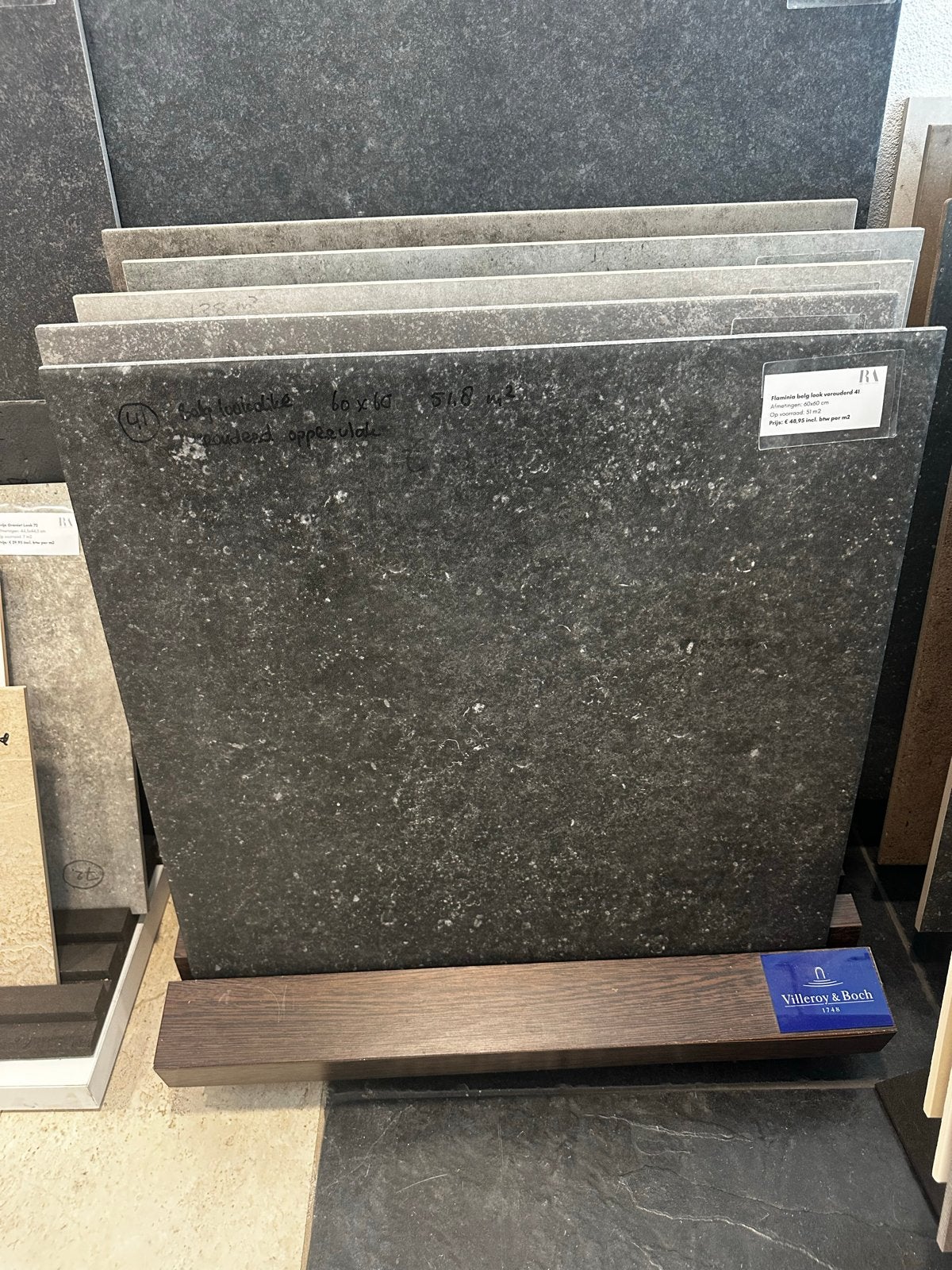 Belgisch hardsteen look verouderd 60x60 cm - 51 m2 restparti, Doe-het-zelf en Verbouw, Tegels, Ophalen, 60 cm of meer, Keramiek