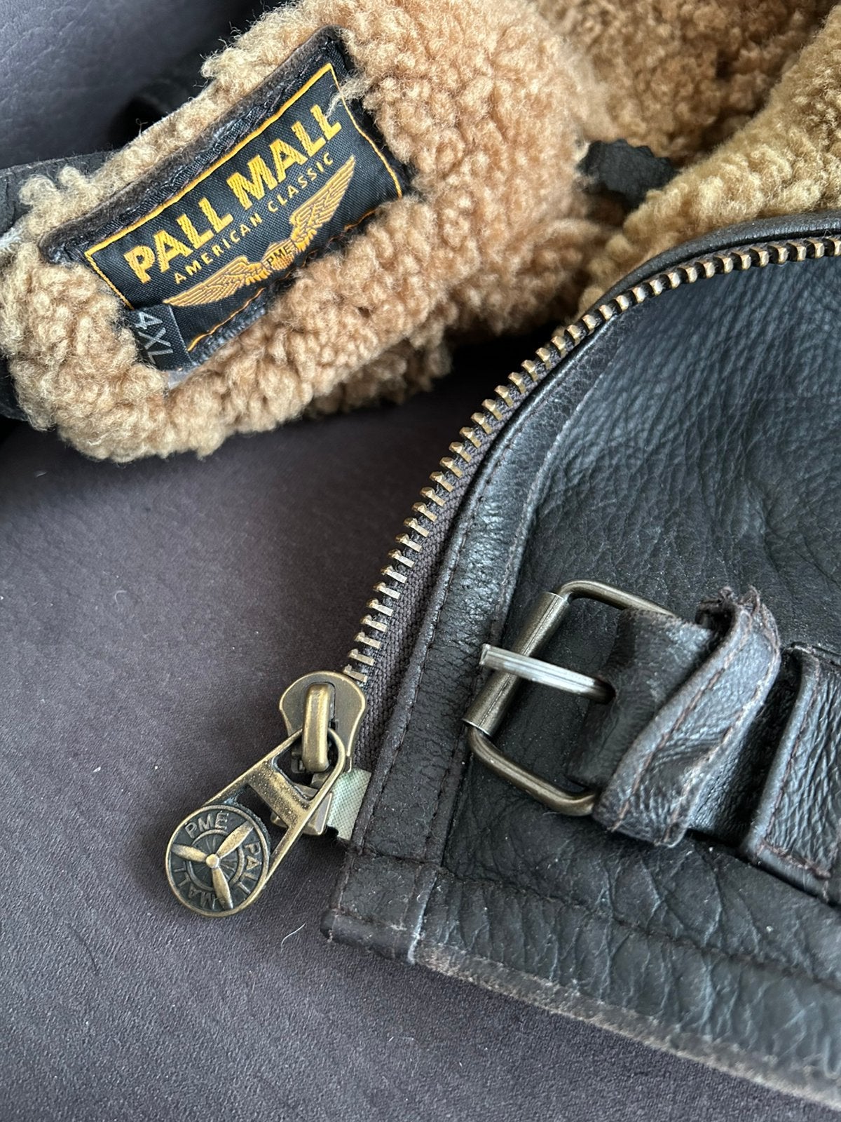 4XL PME PallMall Lammy coat. Bomberjack, Kleding | Heren, Ophalen of Verzenden, Zo goed als nieuw, Bruin, Jas of Mantel