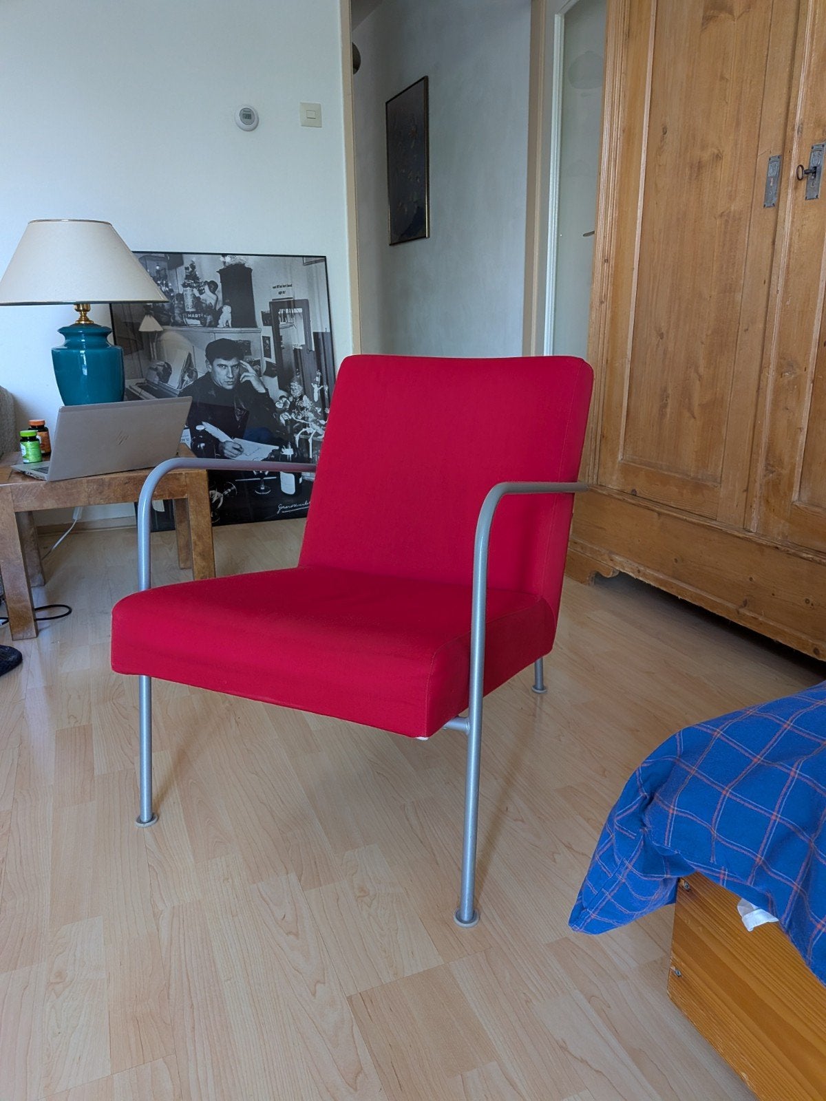 IKEA PS 1999 buisframe fauteuil, Ophalen, Gebruikt, Stof, Vintage, Modern, Design