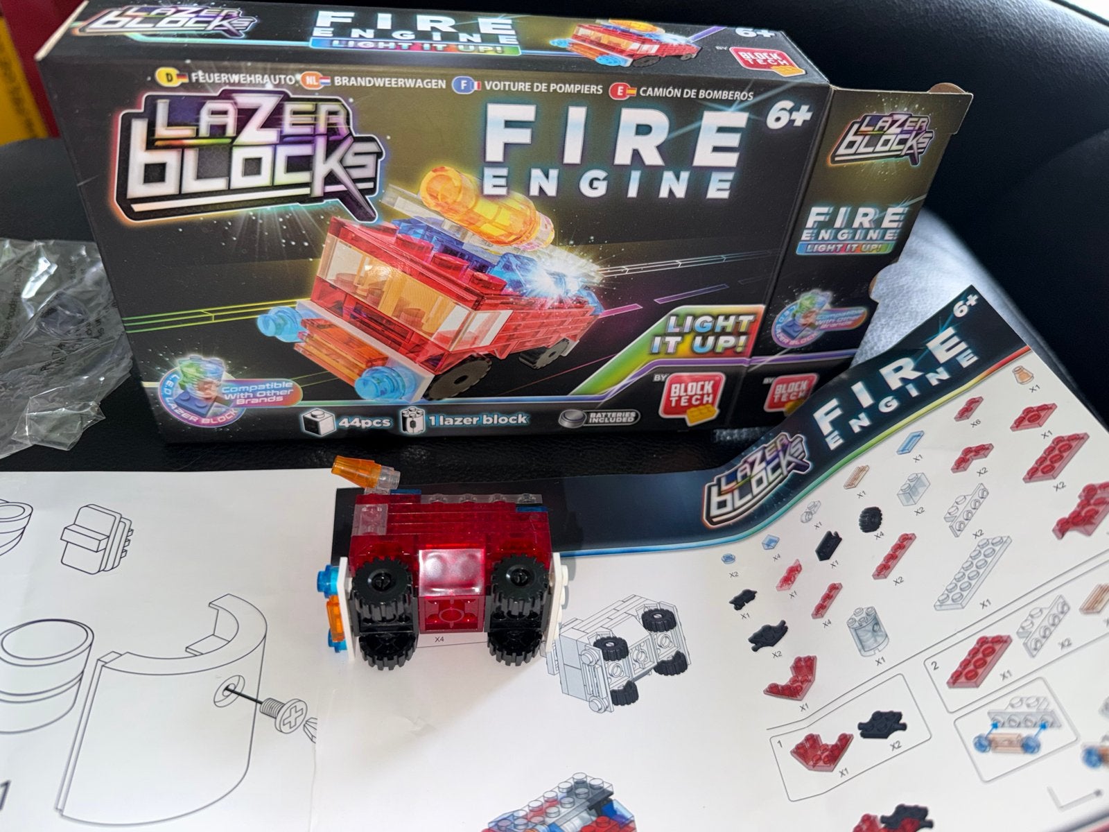 Lazer Blocks Fire Engine - Brandweerwagen met licht zgan, Ophalen of Verzenden, Zo goed als nieuw, Overige merken