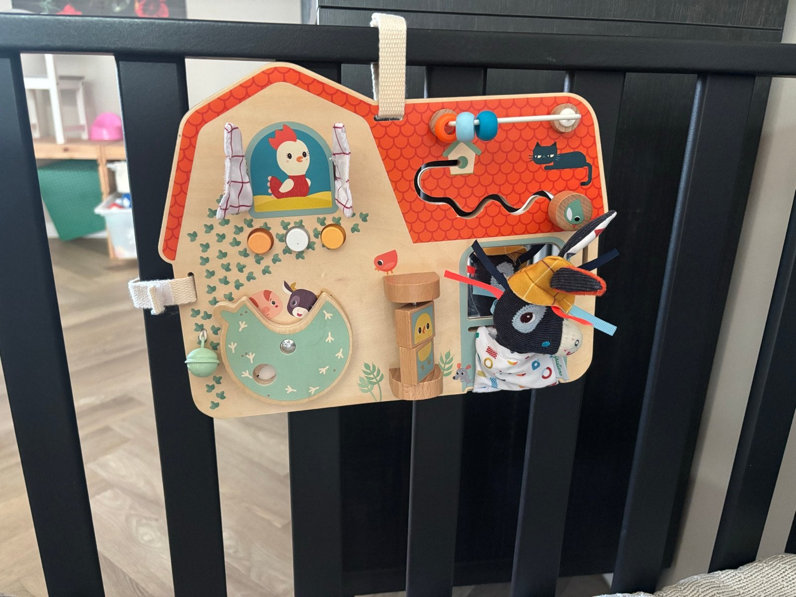 TWF Baby box zwart, Ophalen, Zo goed als nieuw, Vierkant, In hoogte verstelbaar