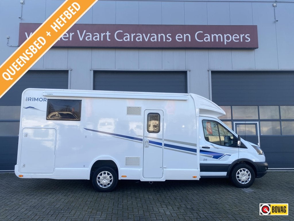 Rimor Evo 66 Plus Face to Face Qeensbed Hefbed 1e Eigenaar, Ford, Bedrijf, Luifel, Half-integraal