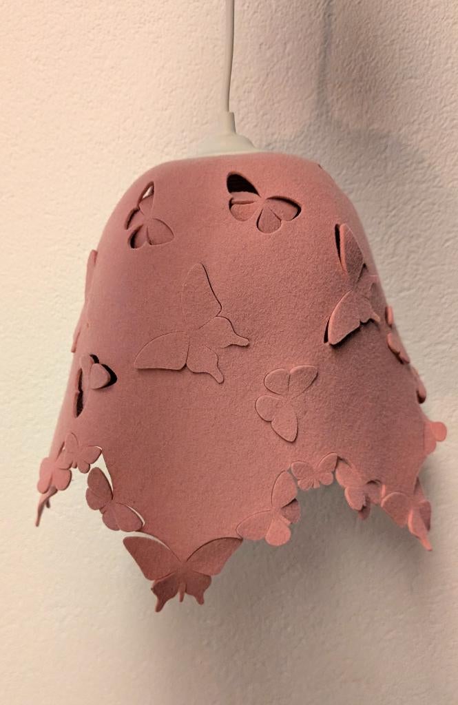 Vilten hanglamp oud-roze, Ophalen of Verzenden, Zo goed als nieuw, Lamp