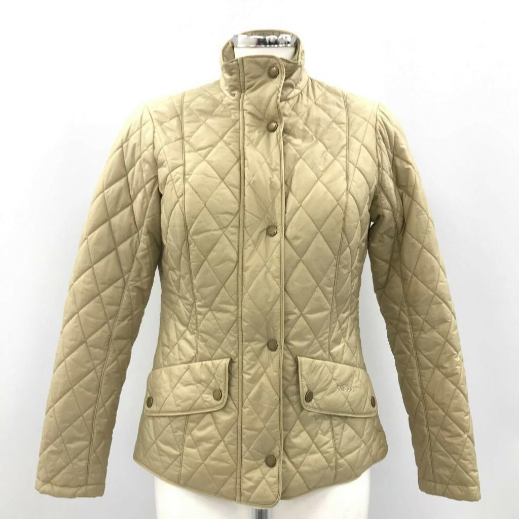 Barbour: z.g.a.n. licht gewatteerd jasje maat S, Barbour, Verzenden, Beige, Zo goed als nieuw