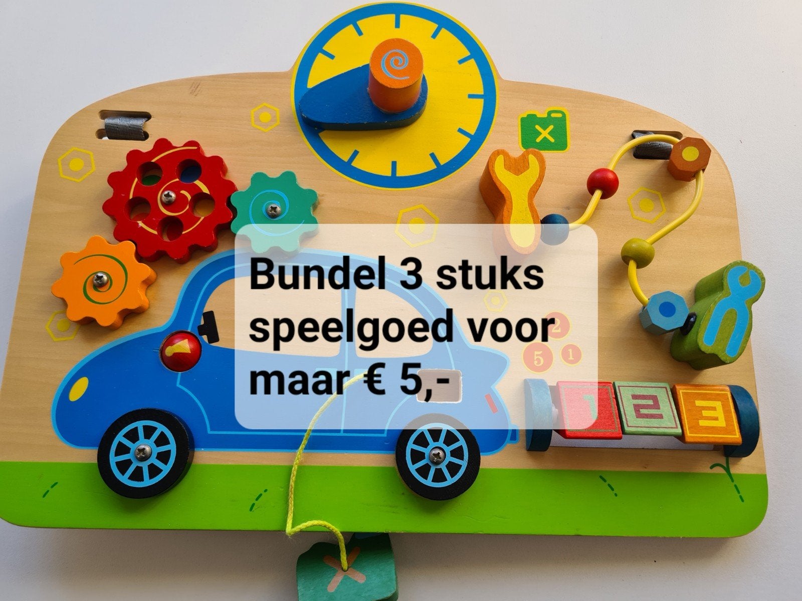 Primi Passi houten activiteitenbord in garage-thema., Ophalen of Verzenden, Gebruikt, Overige typen