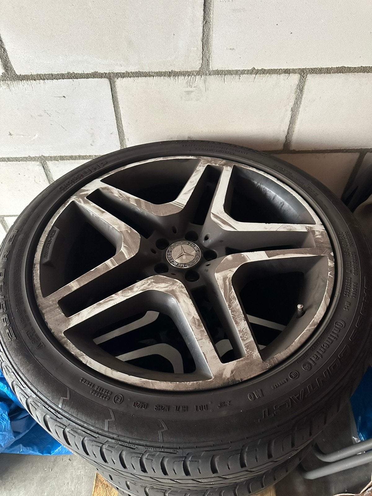 Originele Mercedes AMG velgen met band 295/40/21, Auto-onderdelen, Banden en Velgen, Ophalen, Banden en Velgen, 21 inch, Zomerbanden
