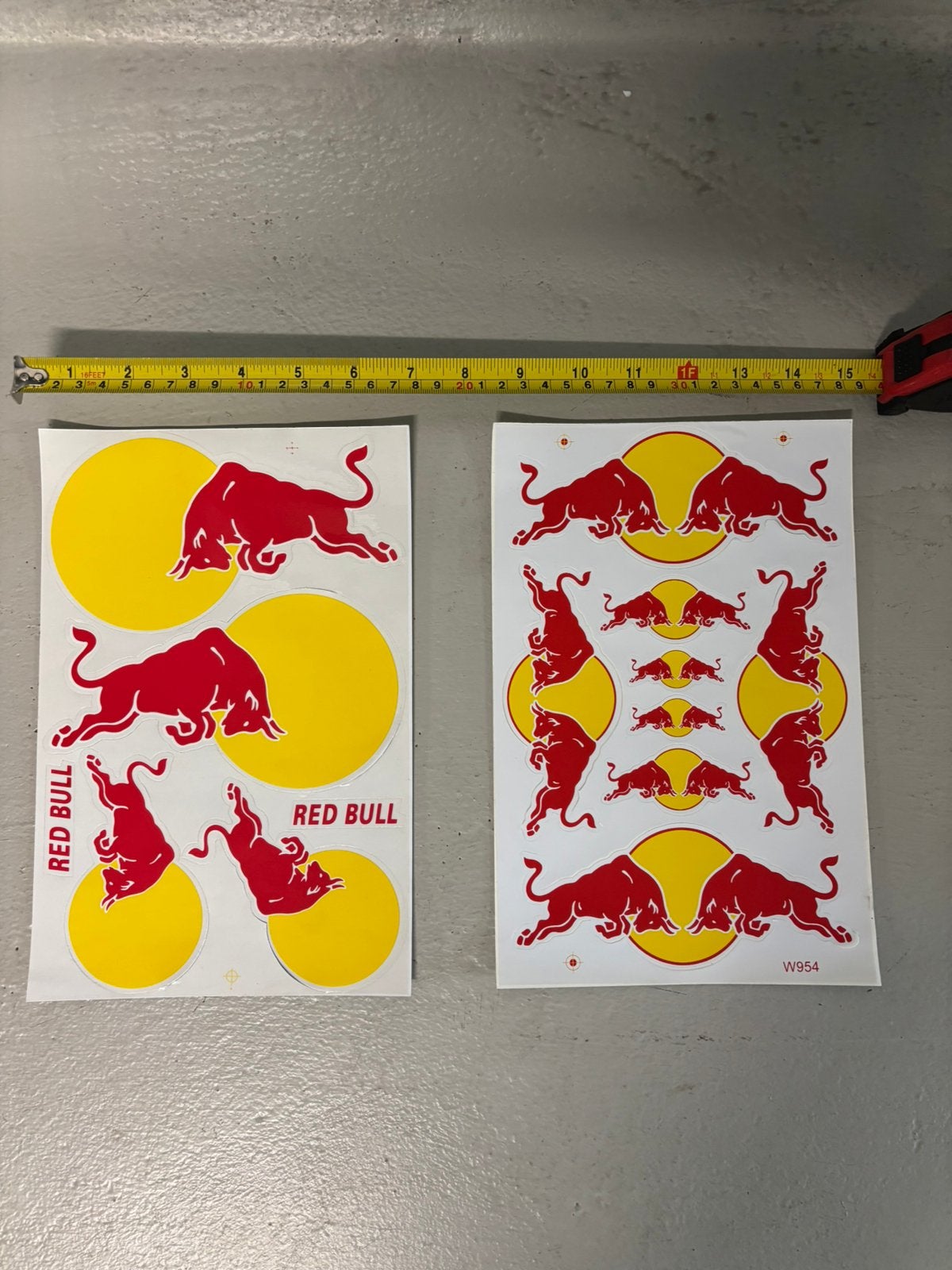 Red bull stickers diverse maten, Motoren, Accessoires | Stickers, Ophalen of Verzenden
