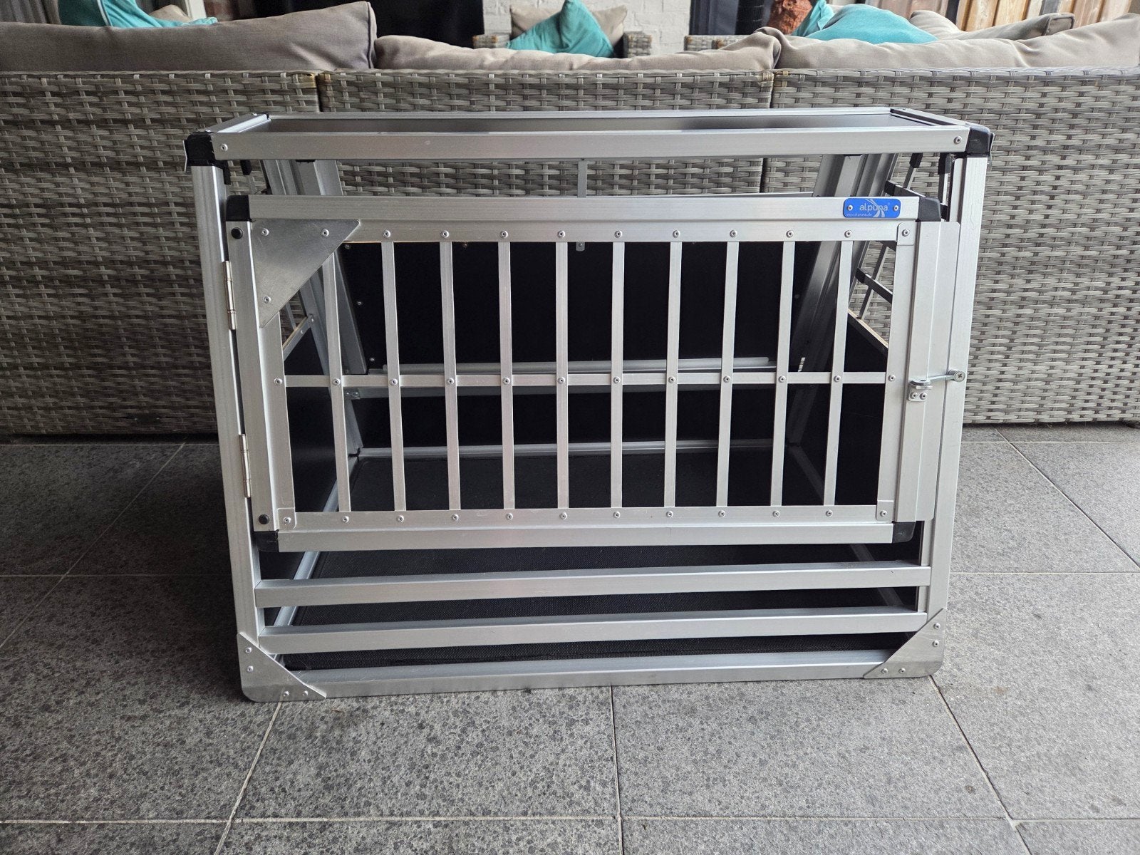 Alpuna Aluminium Autobench / Hondentransportbox N60, Dieren en Toebehoren, Ophalen, Zo goed als nieuw