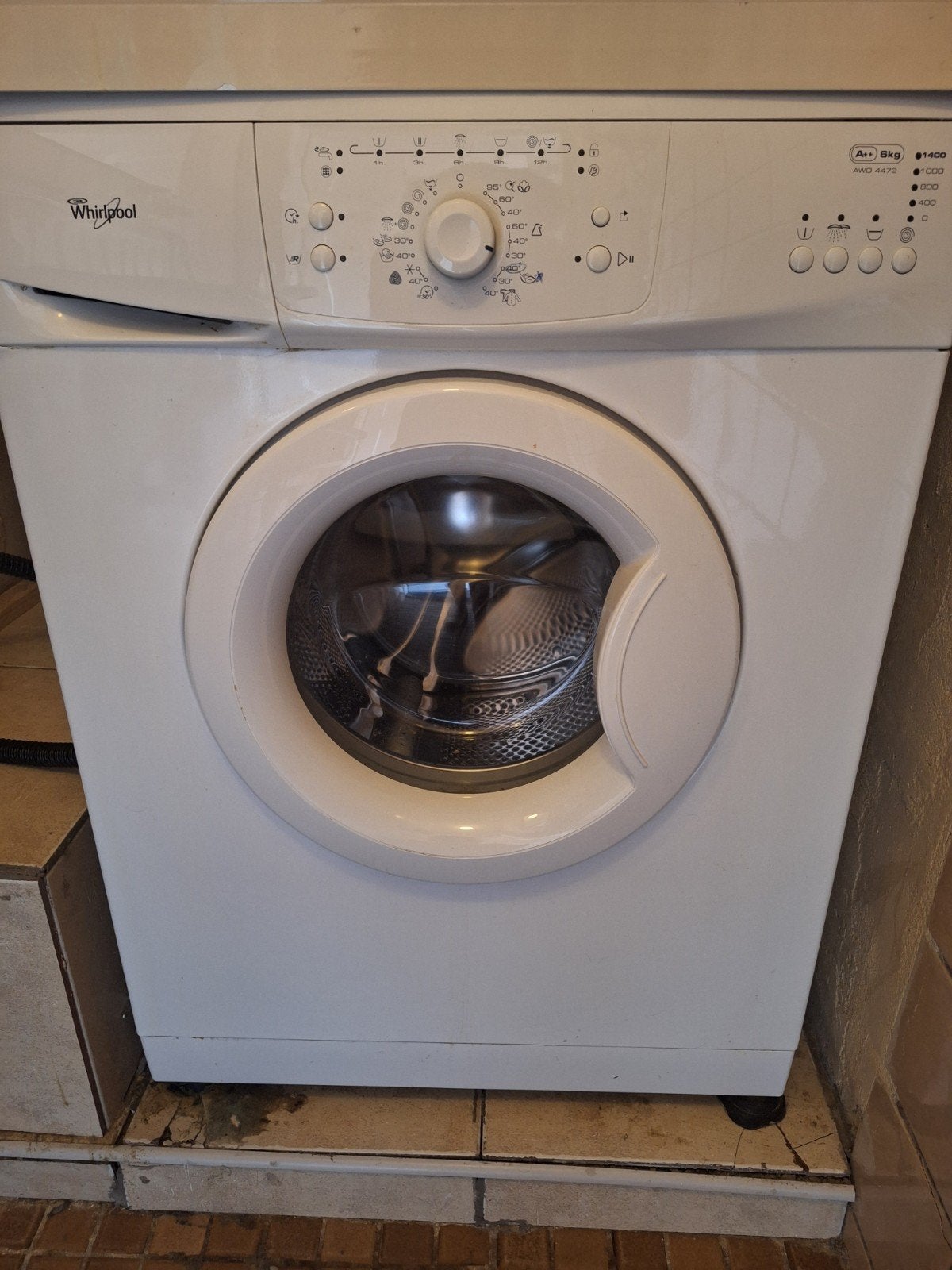 Whirlpool wasmachine, Ophalen, 1200 tot 1600 toeren, Gebruikt, Voorlader