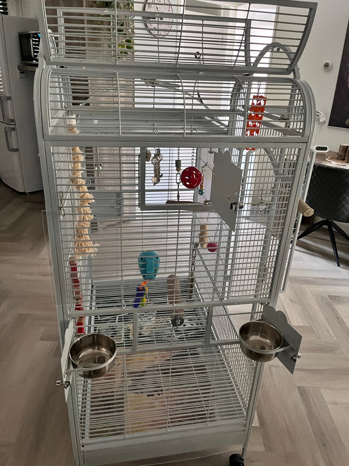 Te koop vogelkooi zo goed als nieuw, Dieren en Toebehoren, Ophalen of Verzenden, Zo goed als nieuw, Metaal, Vogelkooi