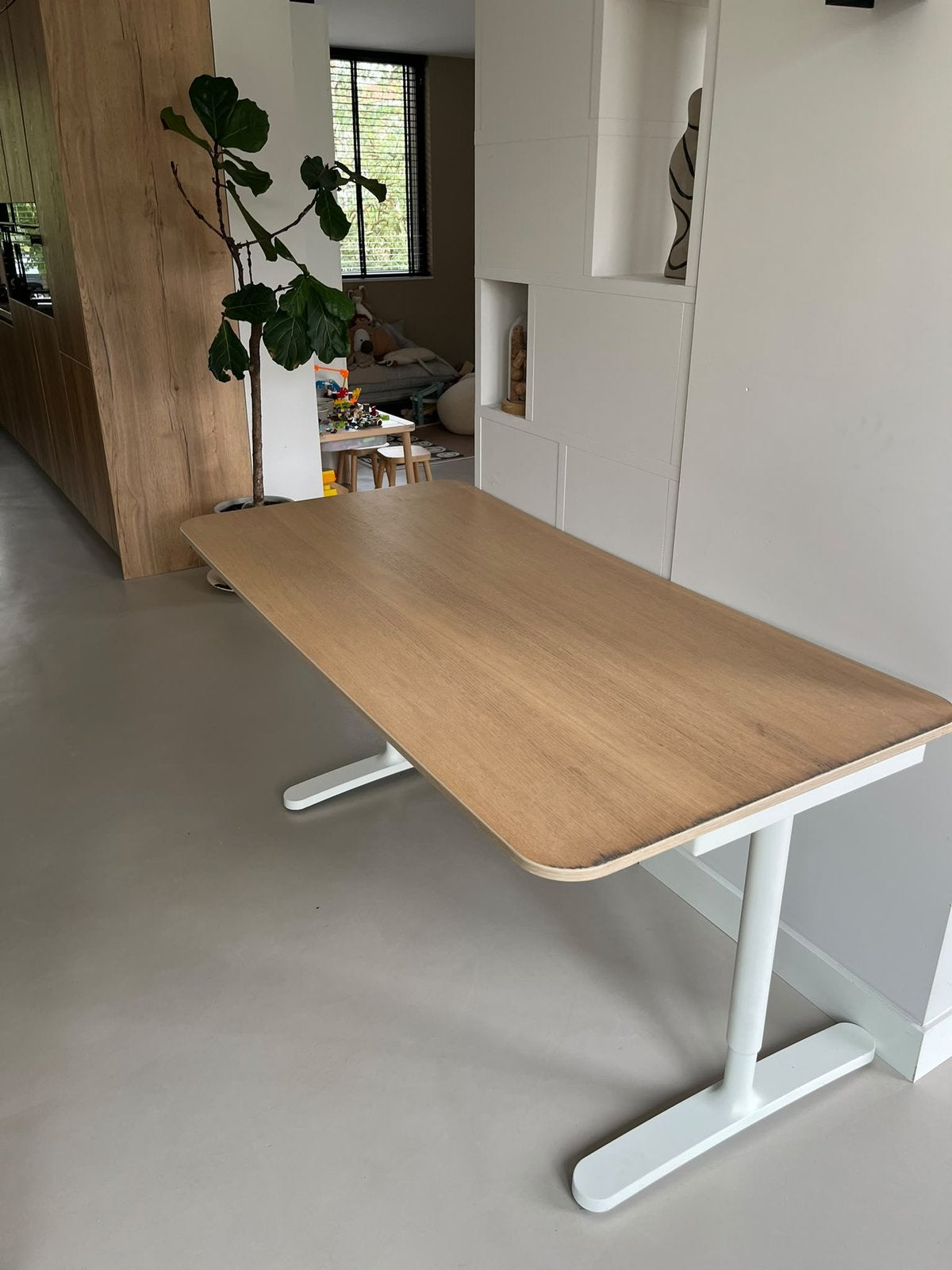 IKEA brekant bureau (zonder schroeven), Ophalen, 160 cm, Gebruikt, Schoolbureau
