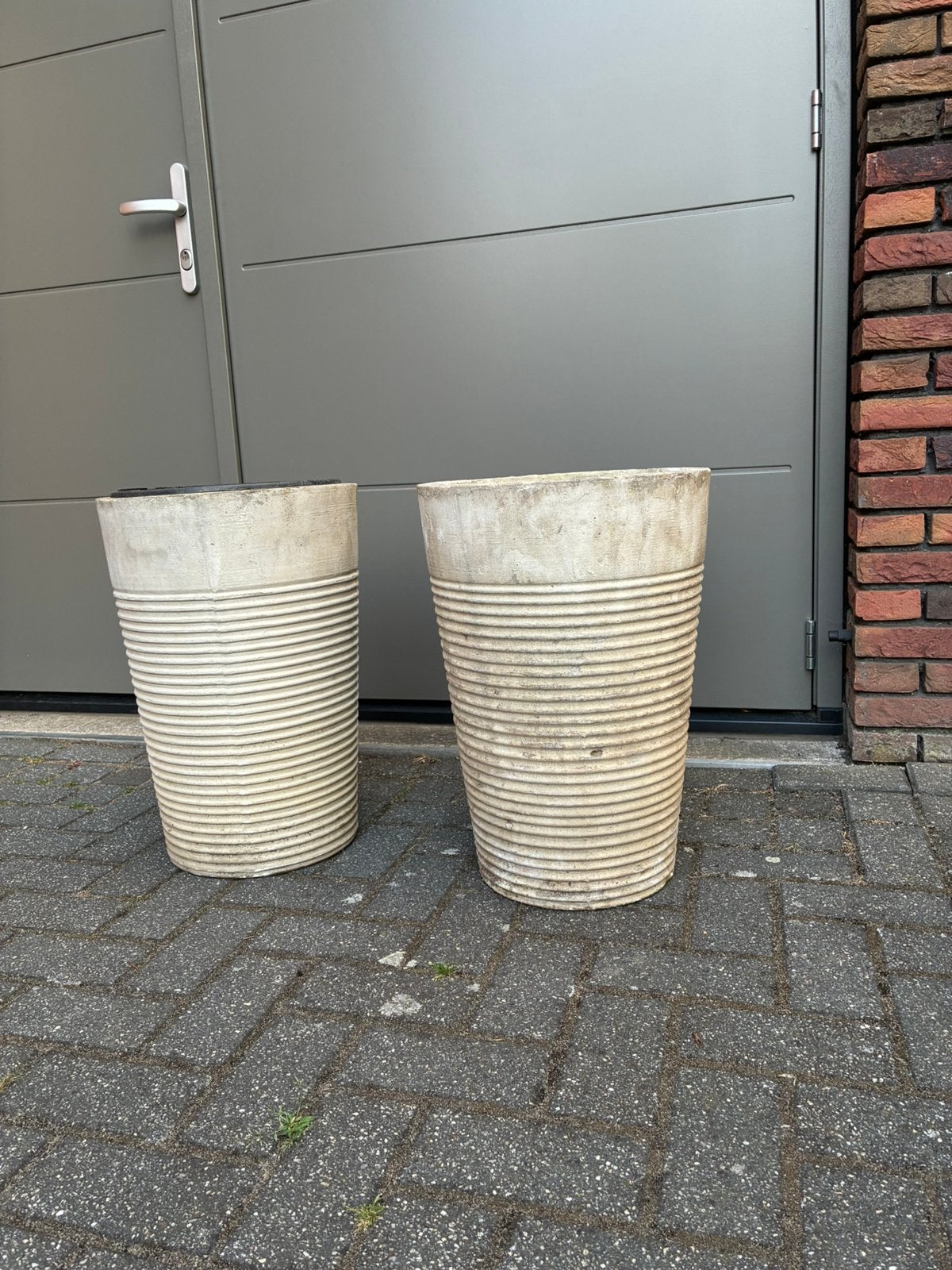 Diverse bloempotten gratis, Ophalen, Steen, Minder dan 30 cm, Rond
