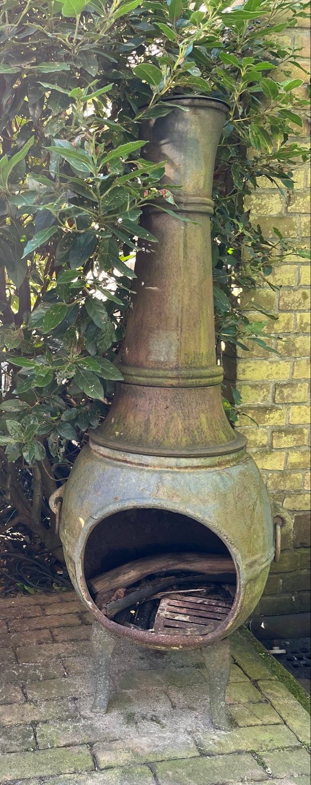 Gietijzeren Terraskachel - 120 cm hoog, Tuin en Terras, Ophalen, Gebruikt, Vloer