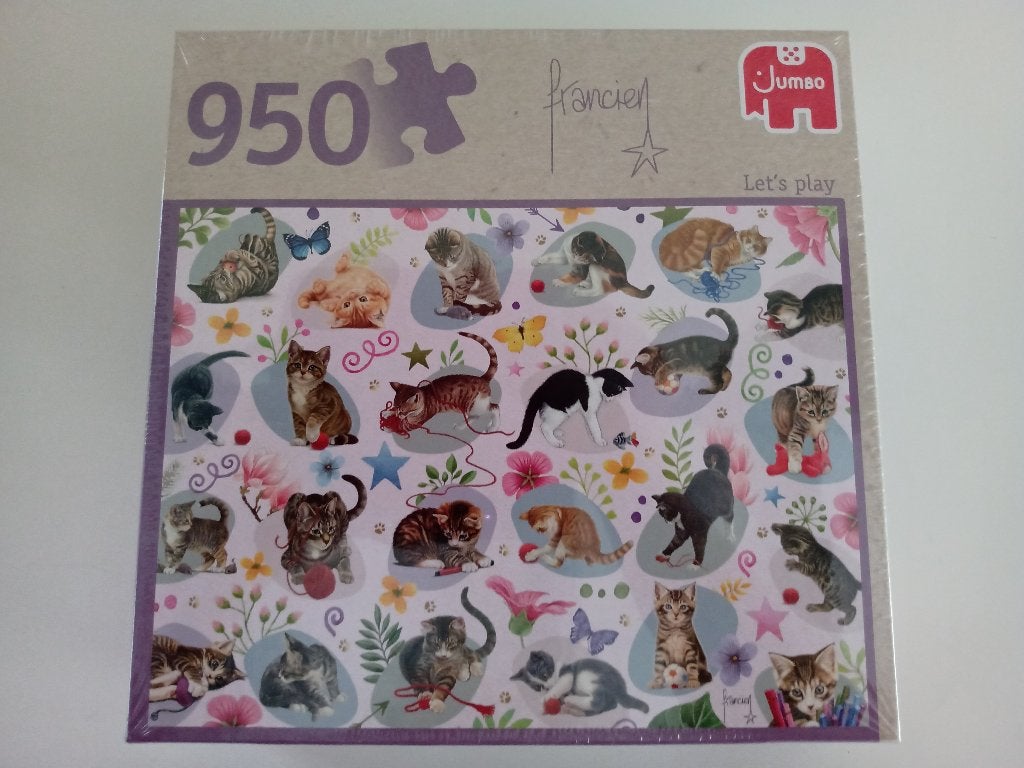 Legpuzzel van Francien's Katten (NIEUW in folie) Let's Play, Ophalen of Verzenden, 500 t/m 1500 stukjes, Nieuw, Legpuzzel