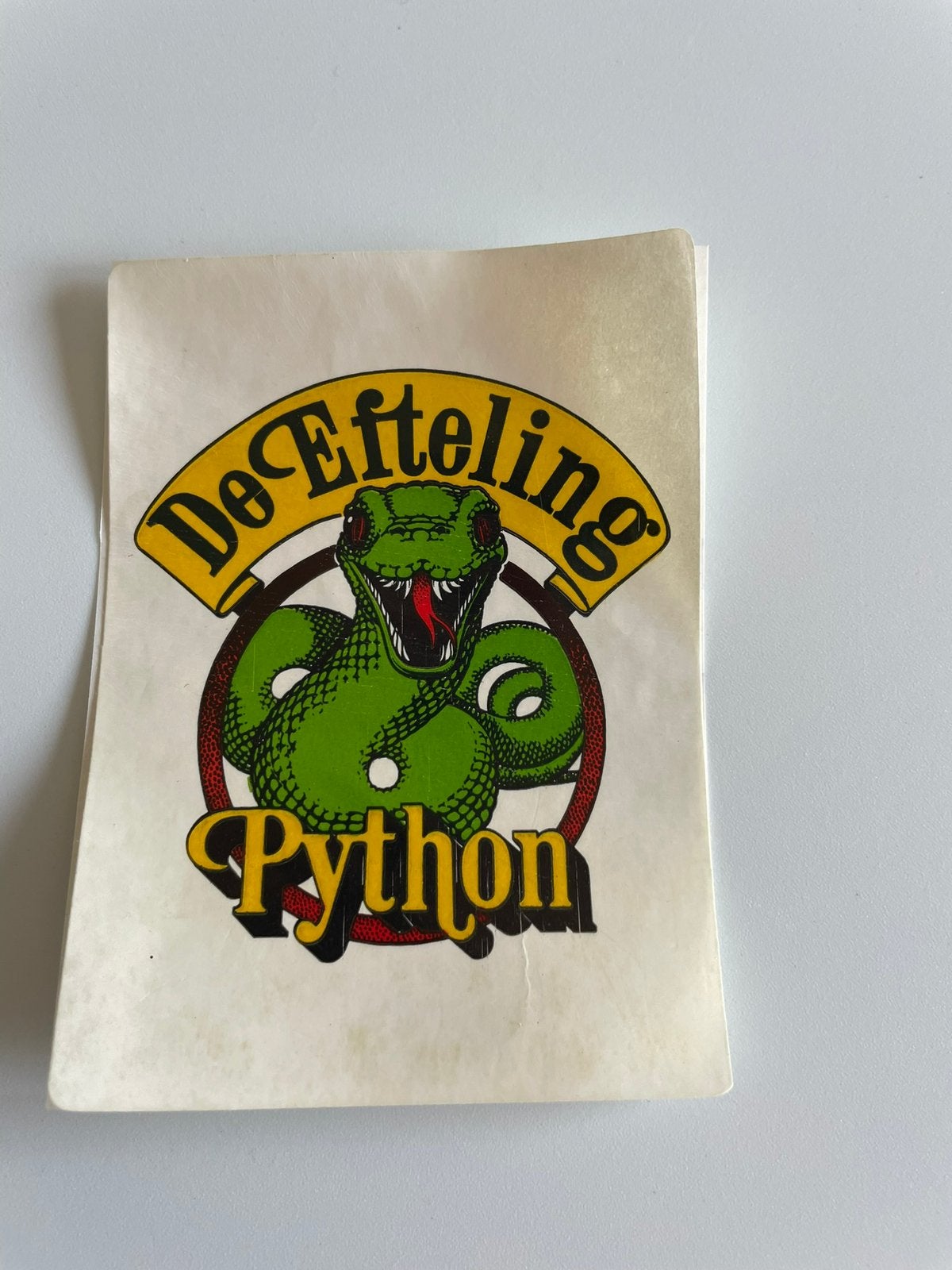 Sticker Python Efteling 1981 opening Efteling, Verzamelen, Efteling, Ophalen of Verzenden, Gebruikt, Overige typen