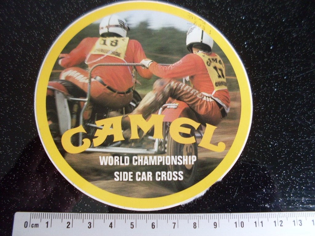 sticker camel world championship sidecar cross zijspannen, Verzenden, Zo goed als nieuw, Sport
