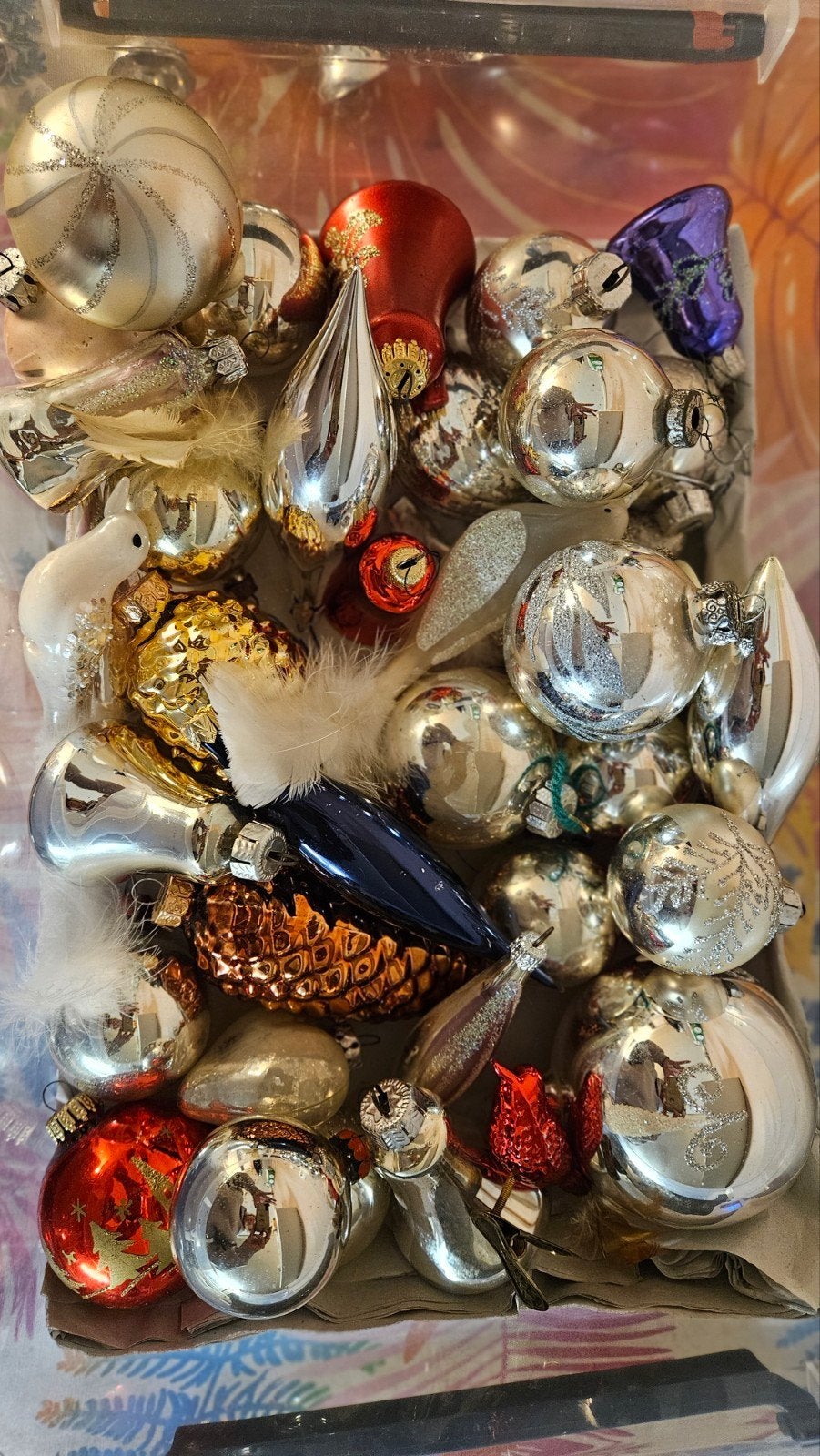 Antieke glazen kerstballen, Diversen, Ophalen of Verzenden
