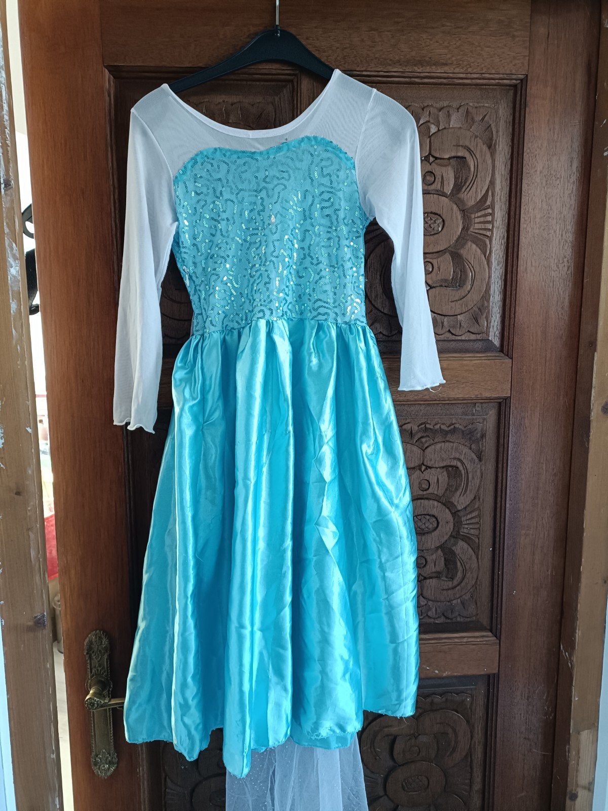 Elsa verkleed jurk, Kinderen en Baby's, Carnavalskleding en Verkleedspullen, Ophalen of Verzenden, Gebruikt, 134 t/m 140, Meisje
