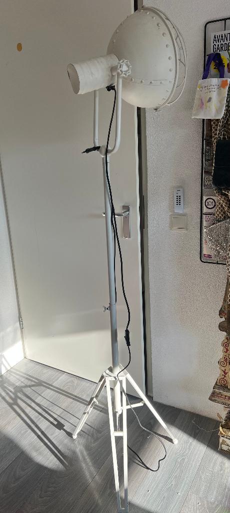 BePureHome wit industriele vloerlamp metalen lamp spotlight, Gebruikt, Ophalen of Verzenden, Metaal, 150 tot 200 cm