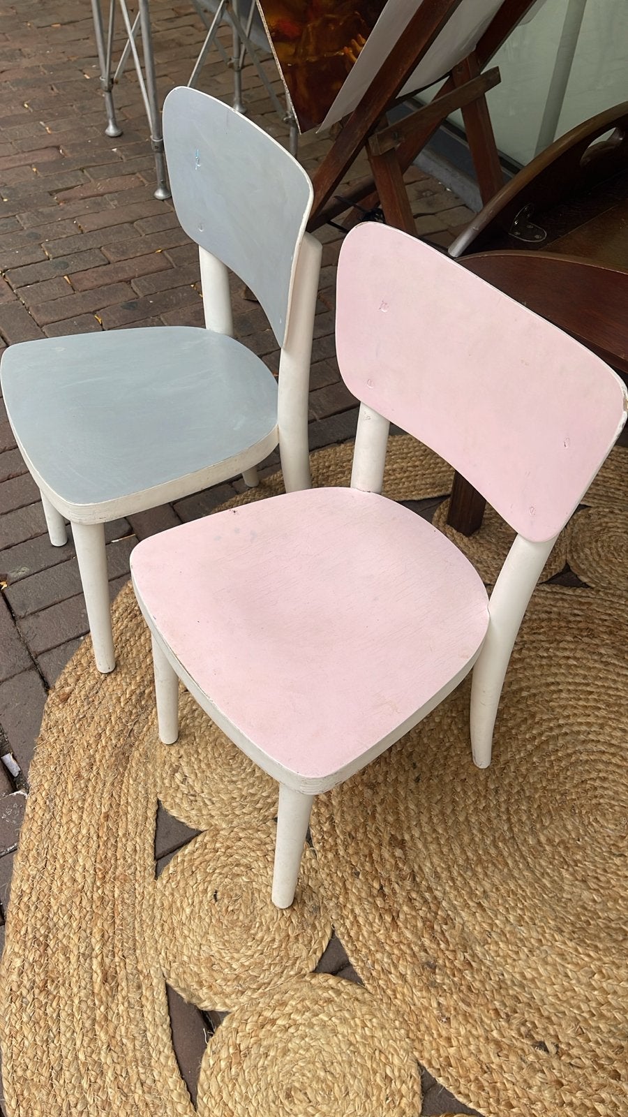 2 aandoenlijke vintage THONET Kinderstoeltjes LIGNA bentwood, Ophalen
