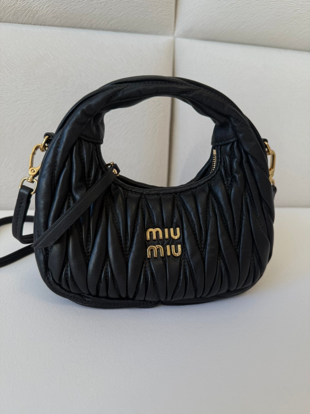 Miu miu wander mini matelassé, Sieraden, Tassen en Uiterlijk, Tassen | Damestassen, Ophalen of Verzenden, Nieuw, Schoudertasje