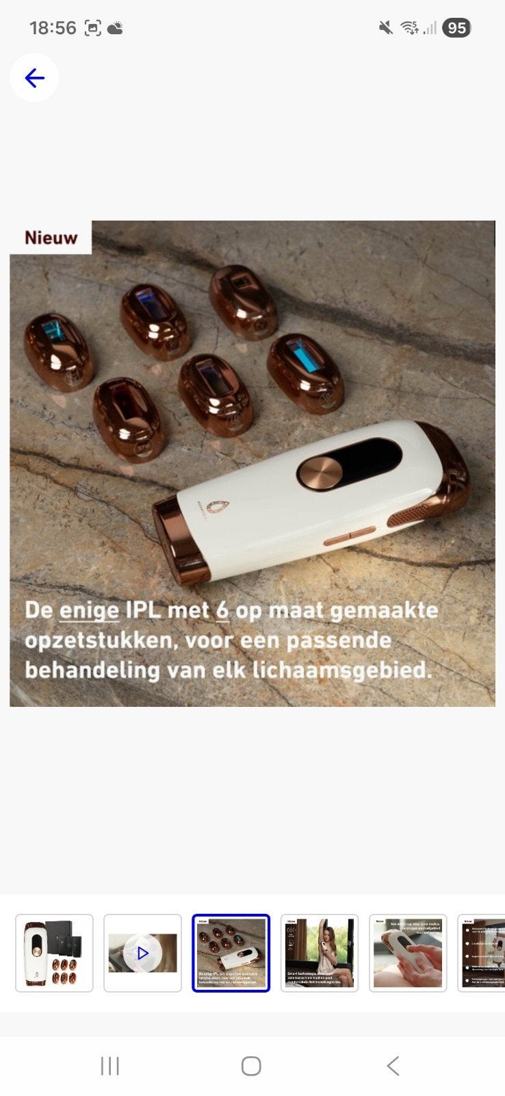 Laser ontharingsapparaat, Ophalen of Verzenden, Zo goed als nieuw, Scheren en Epileren