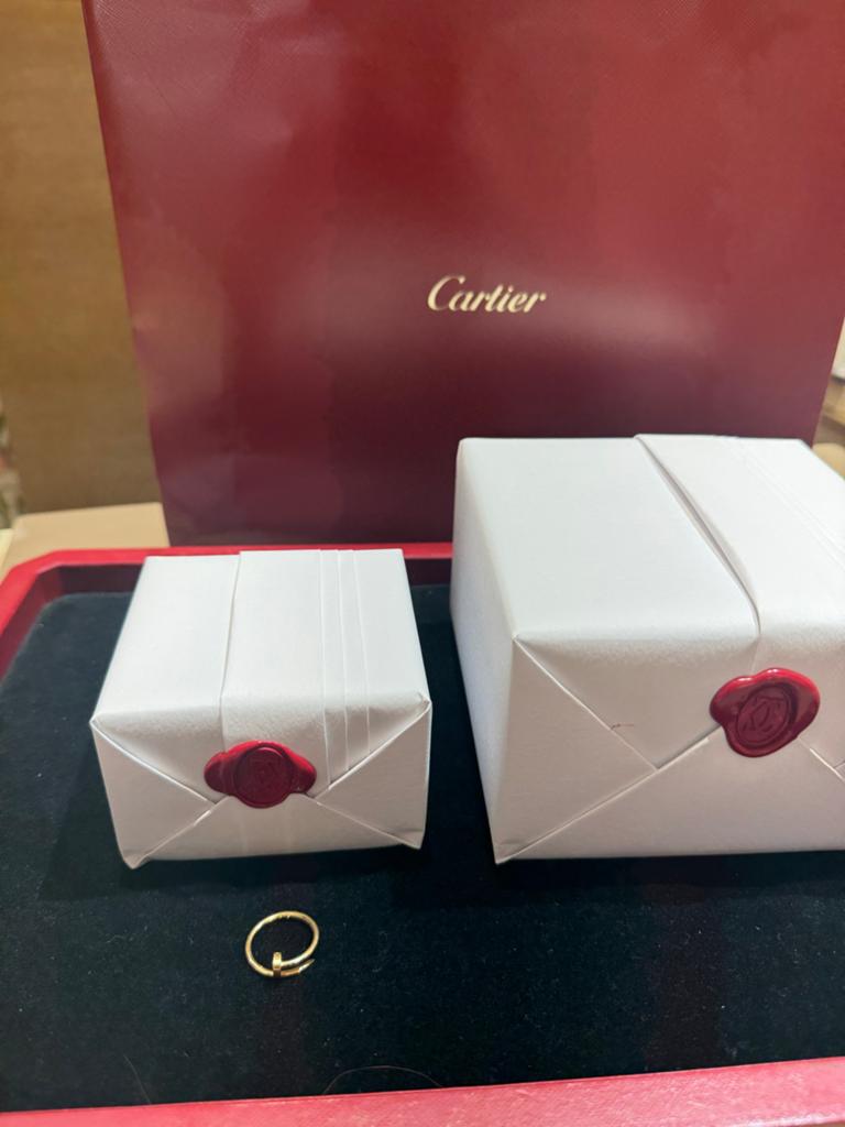Originele Cartier just un Clou ring, Ophalen of Verzenden, Dame of Heer, Goud, Kleiner dan 17