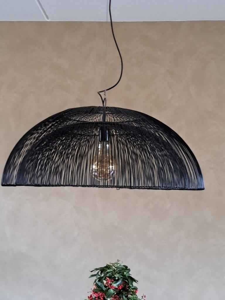 Stalen draadlamp, Ophalen, Zo goed als nieuw, Strak, Minder dan 50 cm