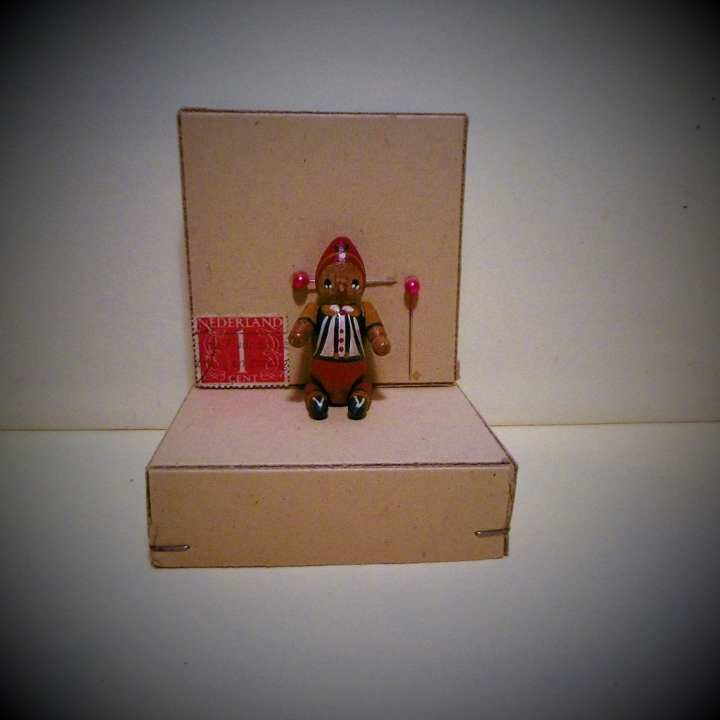 oud houten pinoccio pinokkio speelgoed poppenhuis popje, Verzenden