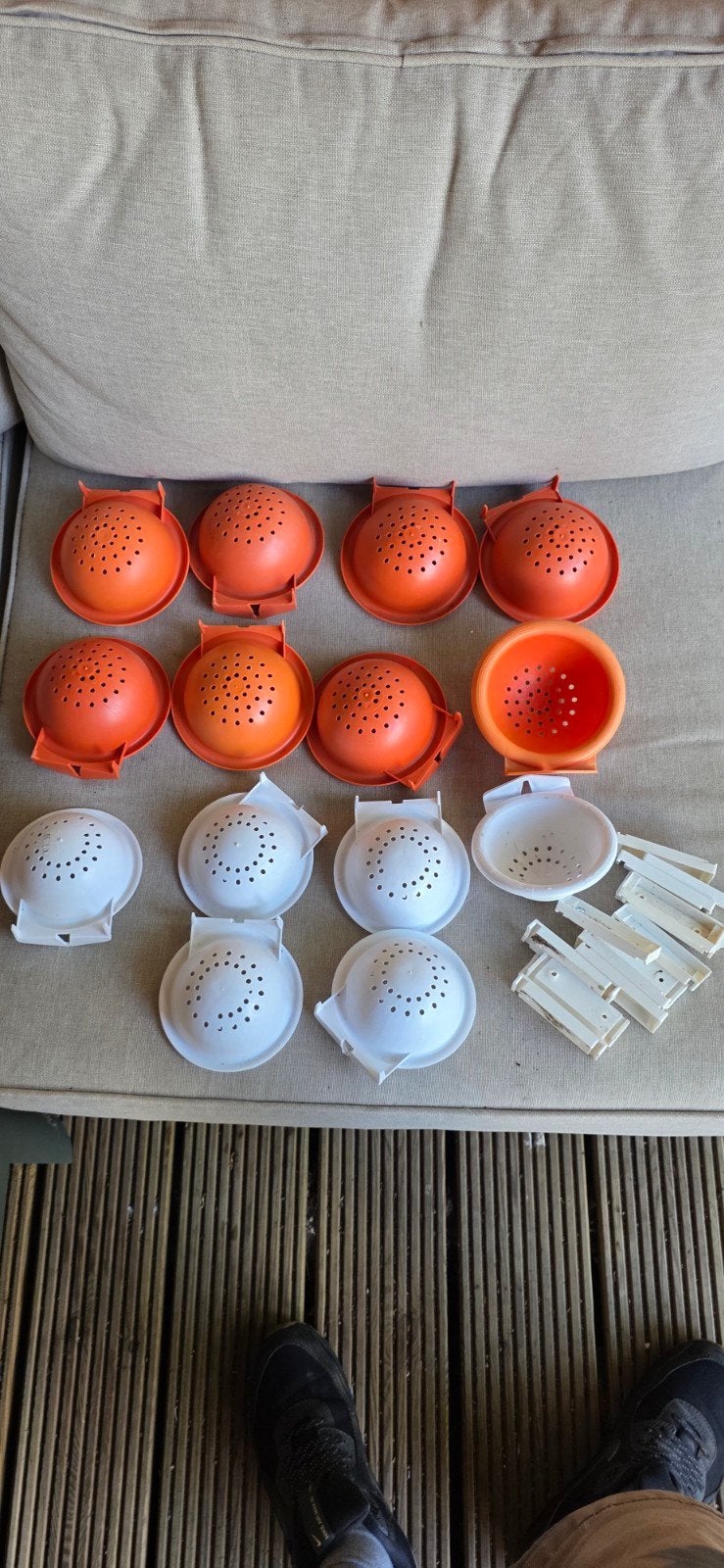14 x  kanarie nestjes Inclusief beugels, Ophalen, Zo goed als nieuw, Kunststof, Overige typen