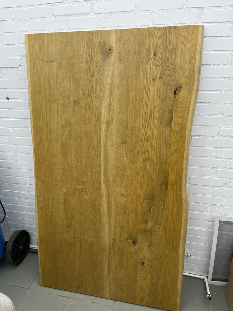 Masief eiken Tafelblad 160 cm, Huis en Inrichting, Tafelonderdelen, Ophalen of Verzenden, Zo goed als nieuw, Rechthoekig, 150 tot 200 cm